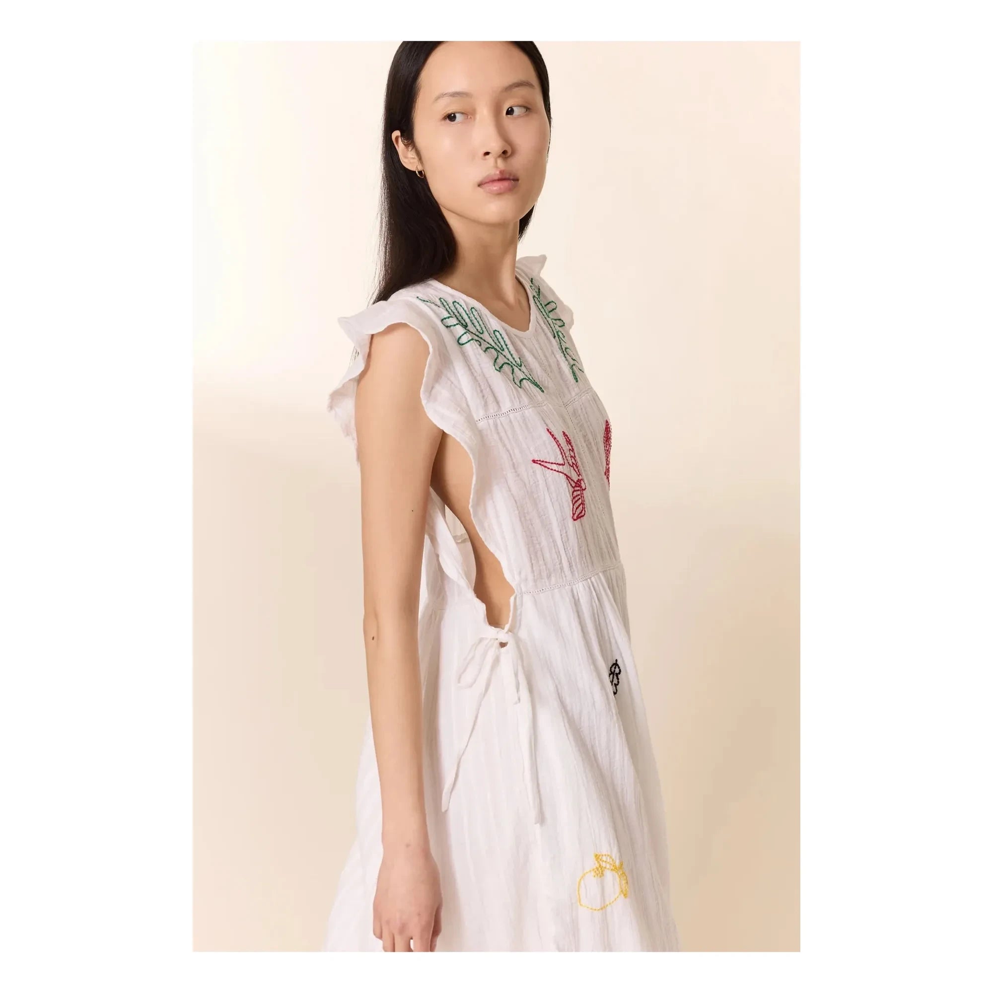 Leon & Harper - Organic Cotton Room Dress | White