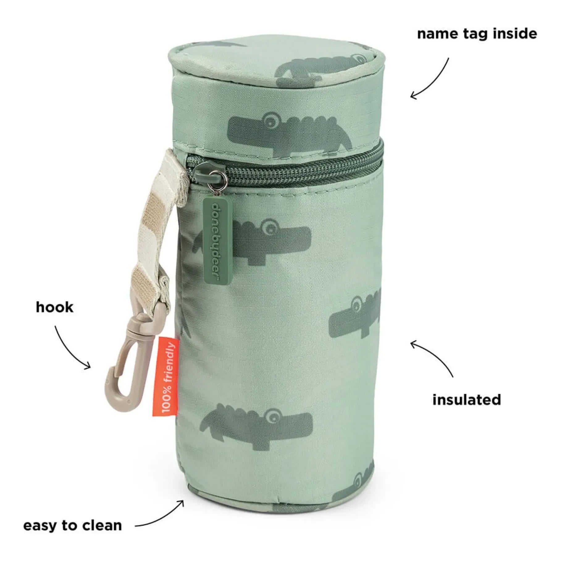 Done by deer - Croco cooler bag | Green