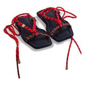 Flòwze - Flò Square zweibändige Sandalen | Rot
