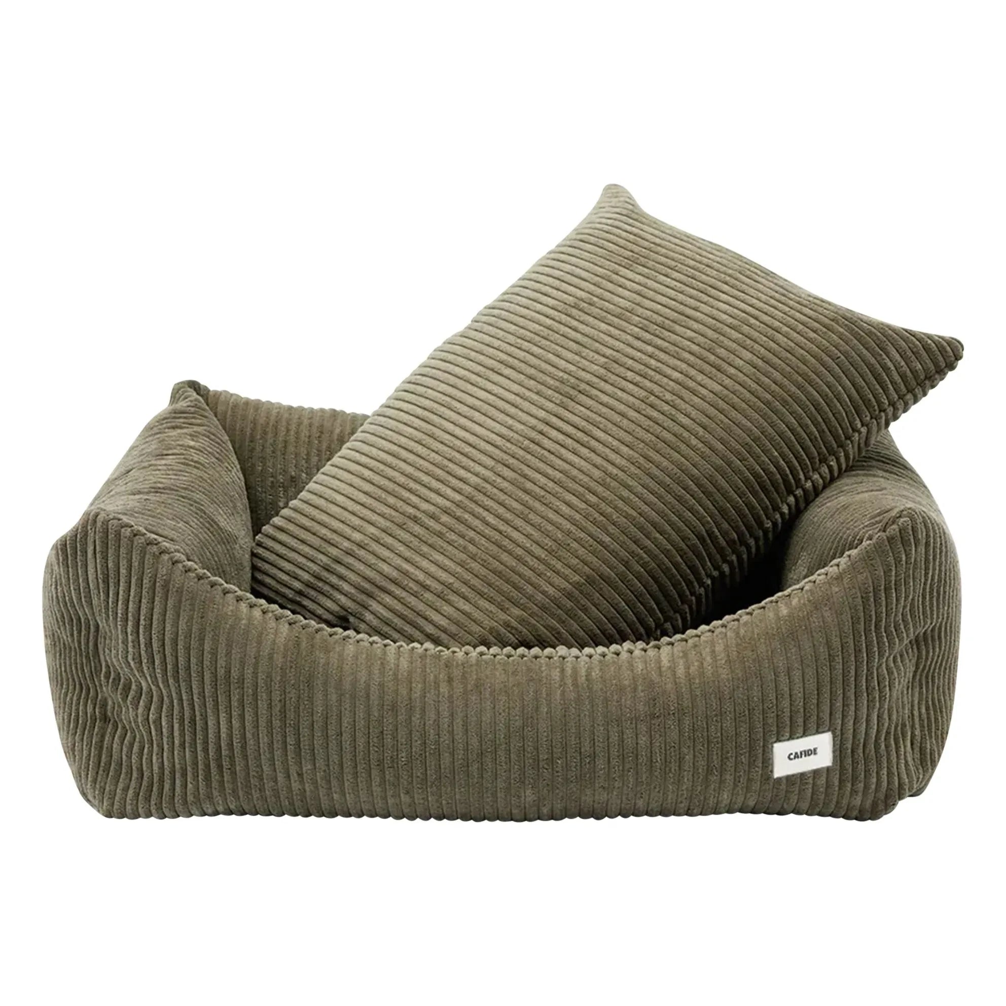 Cafide - Snozy Samt Hundebett | Grün