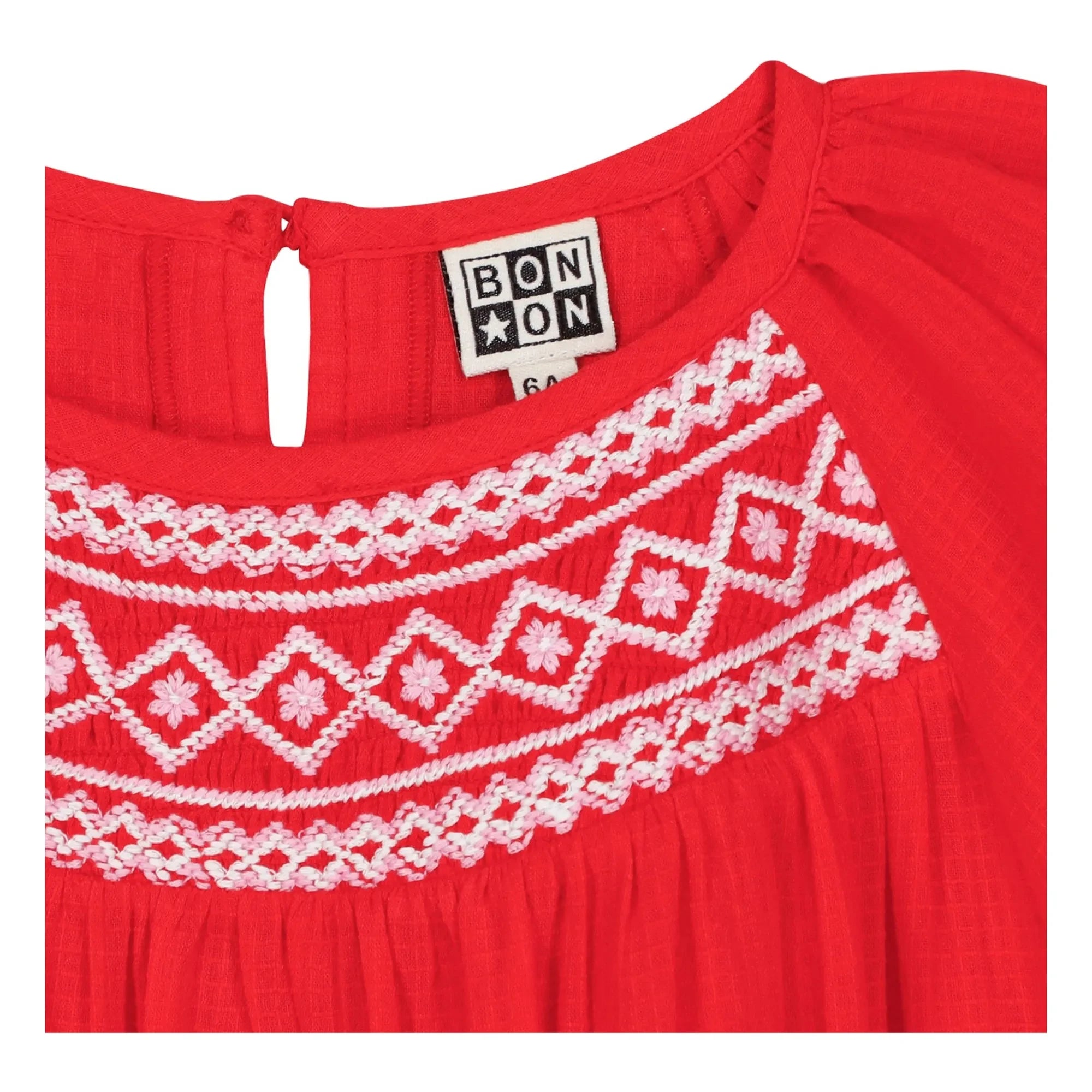Bonton - Nala gerafftes Kleid | Vermillion