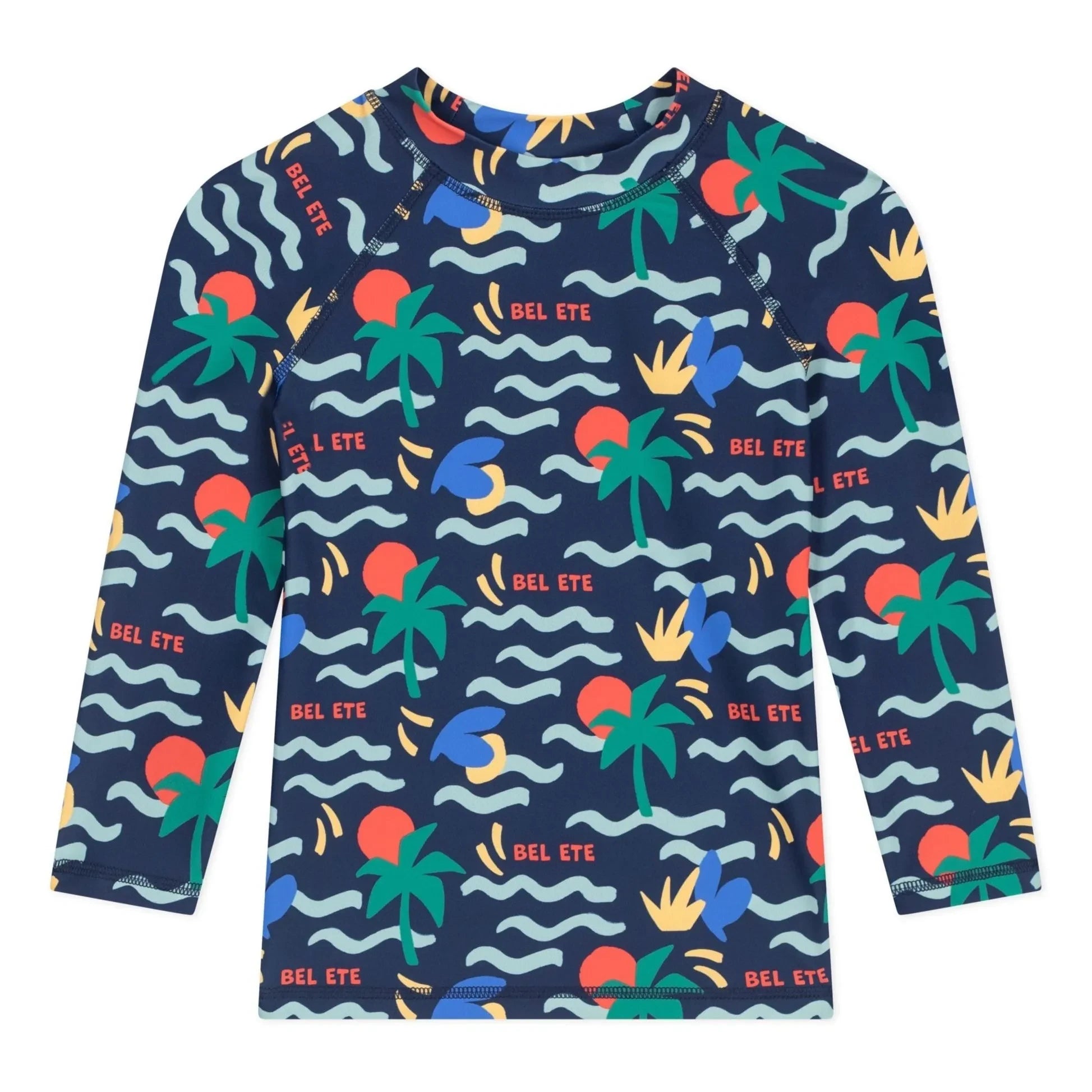 Petit Bateau - Bel Eté UV Protection Bath T-shirt | Midnight blue
