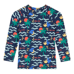 Petit Bateau - Bel Eté UV Protection Bath T-shirt | Midnight blue