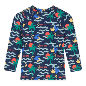 Petit Bateau - Bel Eté UV Protection Bath T-shirt | Midnight blue