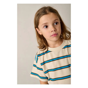 Tumble N'Dry - Oceano Oversize Striped Organic Cotton T-Shirt | Blue