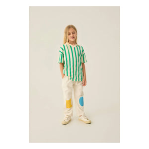 The Campamento - Green Oversize Striped Polo Shirt