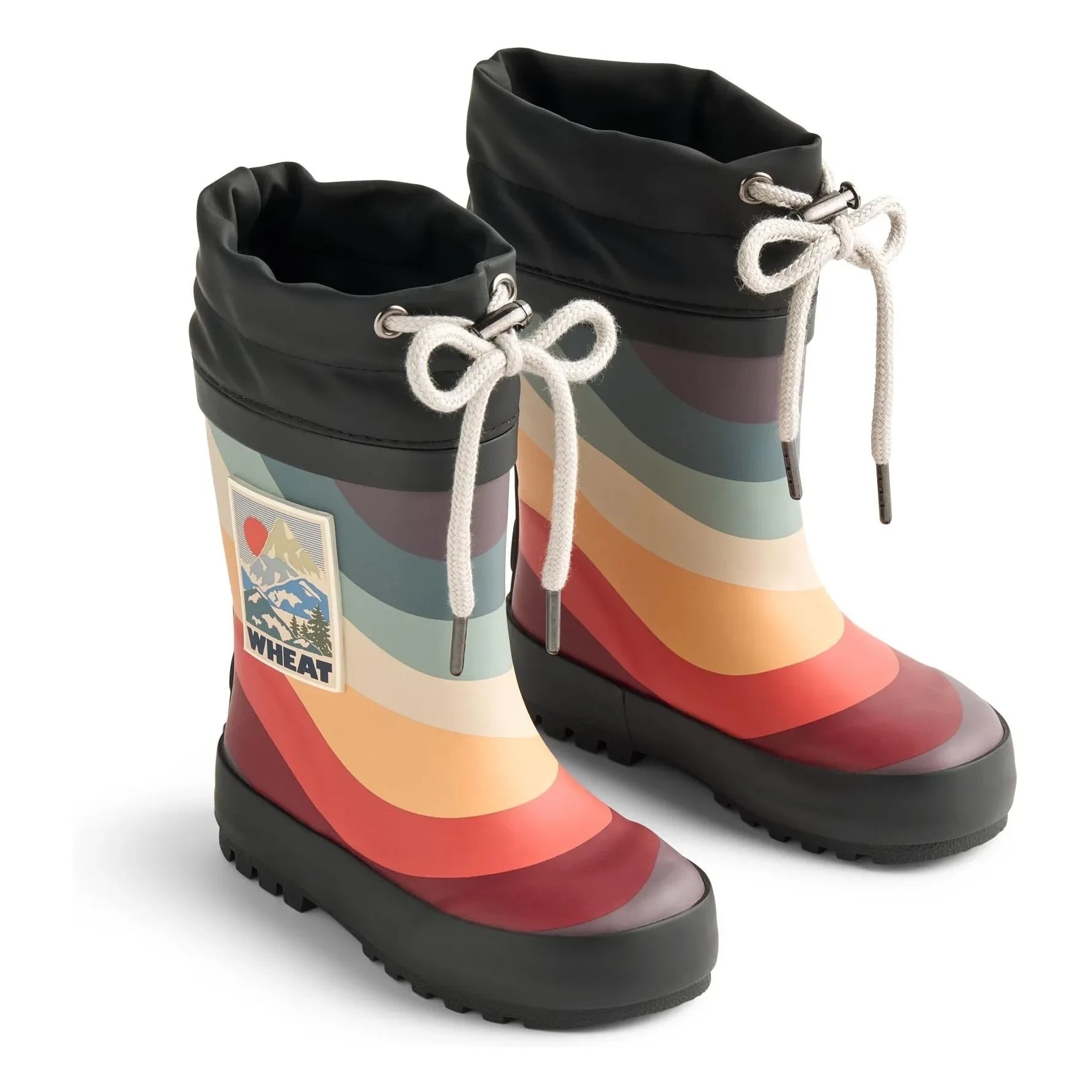 Wheat - Thermo Print Gummistiefel | Schwarz