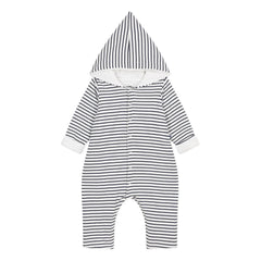 Petit Bateau - Langer Overall mit Kapuze | Marine