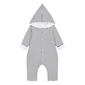 Petit Bateau - Langer Overall mit Kapuze | Marine