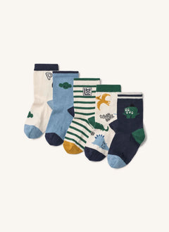 Liewood - Silas Dinosaurier 5er Set Socken | Grün