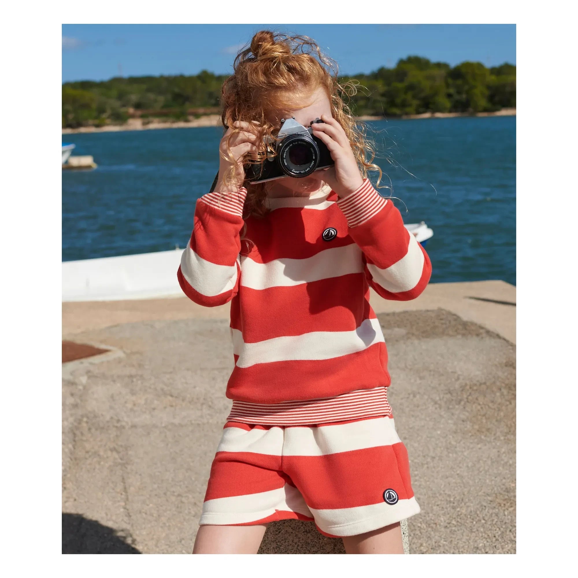 Petit Bateau - Bilini organik pamuklu sweatshirt | Kırmızı