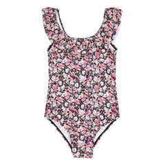 Tumble N'Dry - Teresina Floral Ruffle Swimsuit Recycled Fibres | Pink