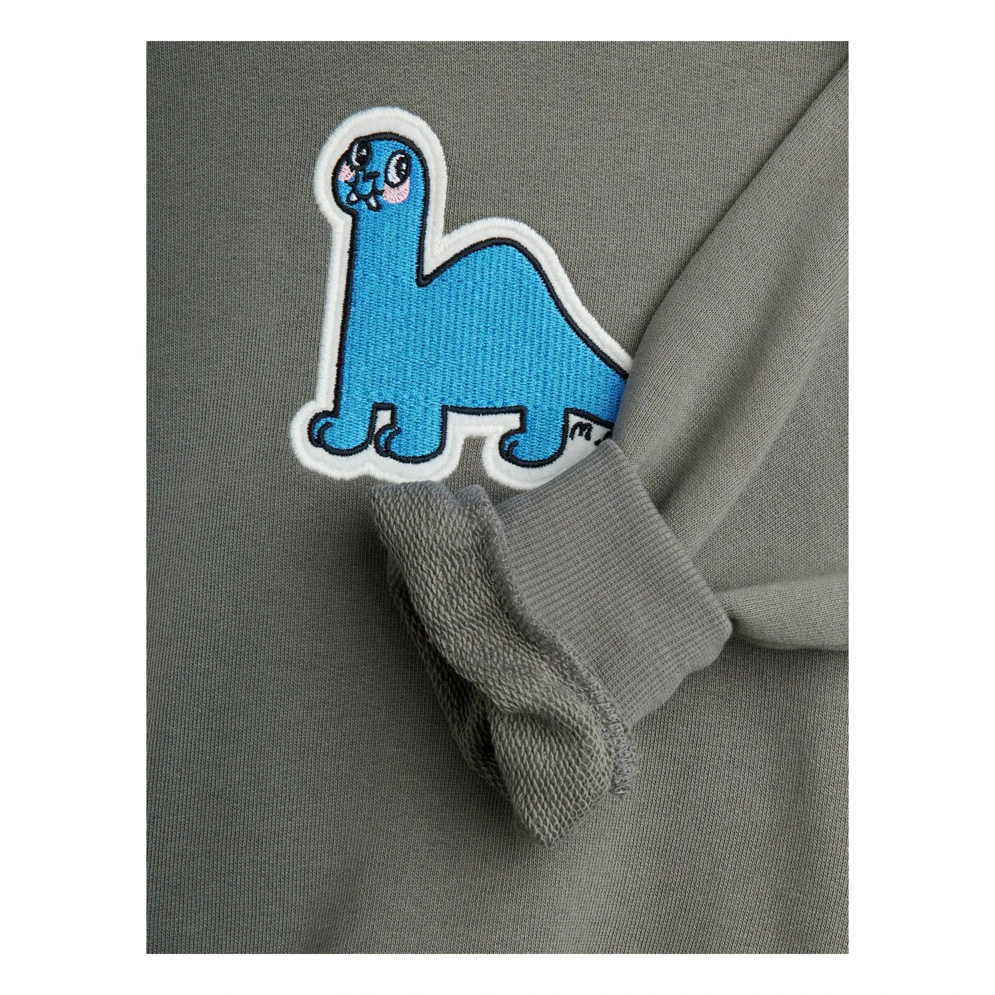 Mini Rodini - Sweat Dino Patch organik pamuk | Gri