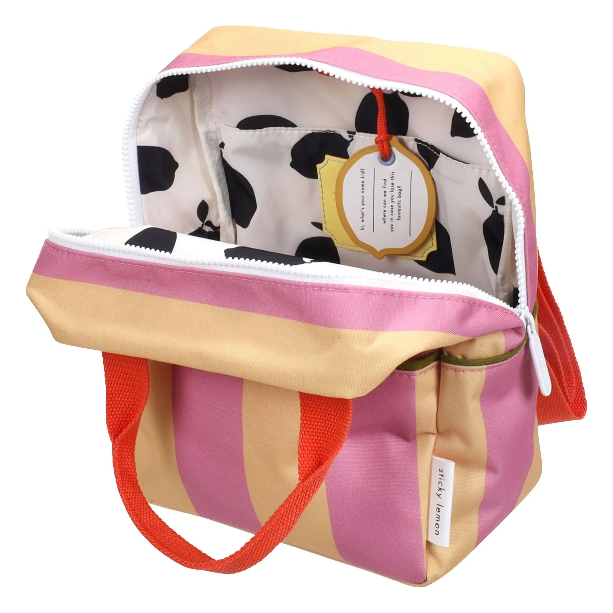 Sticky Lemon - Small Striped Backpack | Powder pink