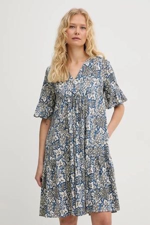 Pamuklu elbise Weekend Max Mara FUOCO