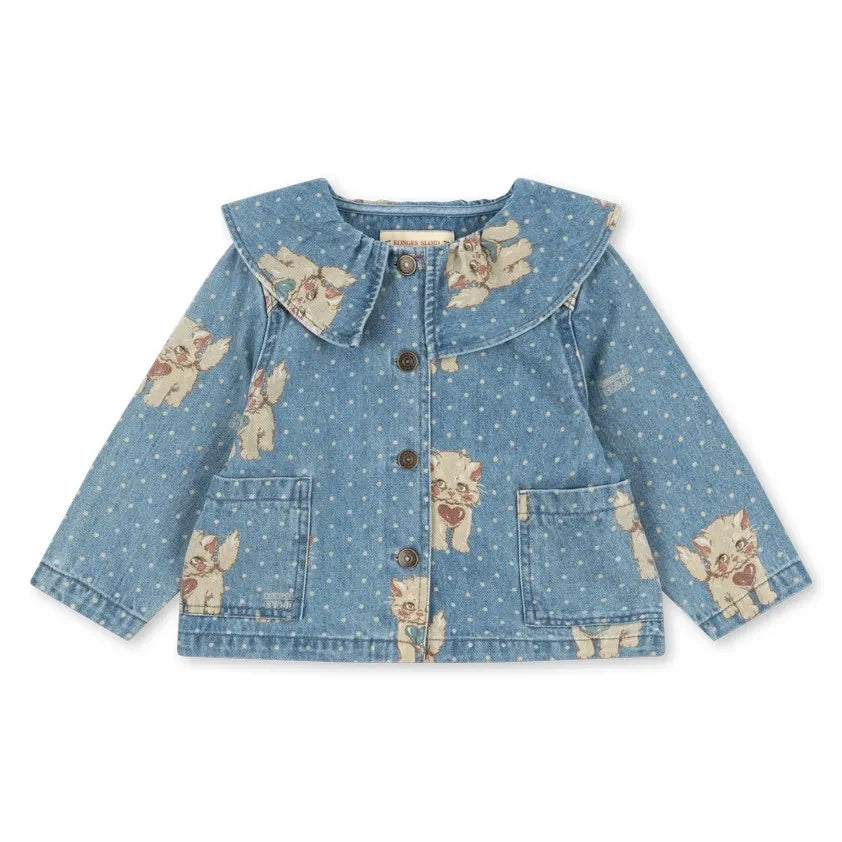 Konges Sløjd - Magot Cats Ceket, Organik Pamuk Denim | Mavi