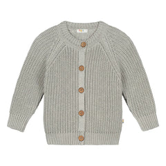 Yuki – Raglan-Cardigan aus Bio-Baumwolle | Grau