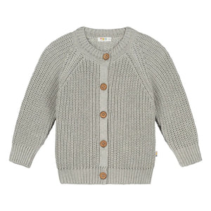 Yuki – Raglan-Cardigan aus Bio-Baumwolle | Grau