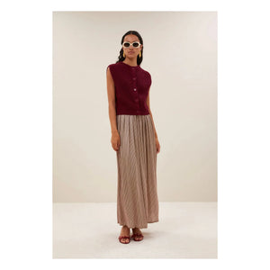 By Bar - Reva çizgili etek | Pembe/Kırmızı