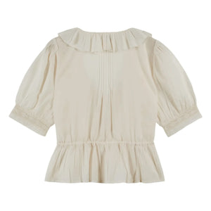 Emile et Ida – Rüschenbluse aus Baumwolle | Creme