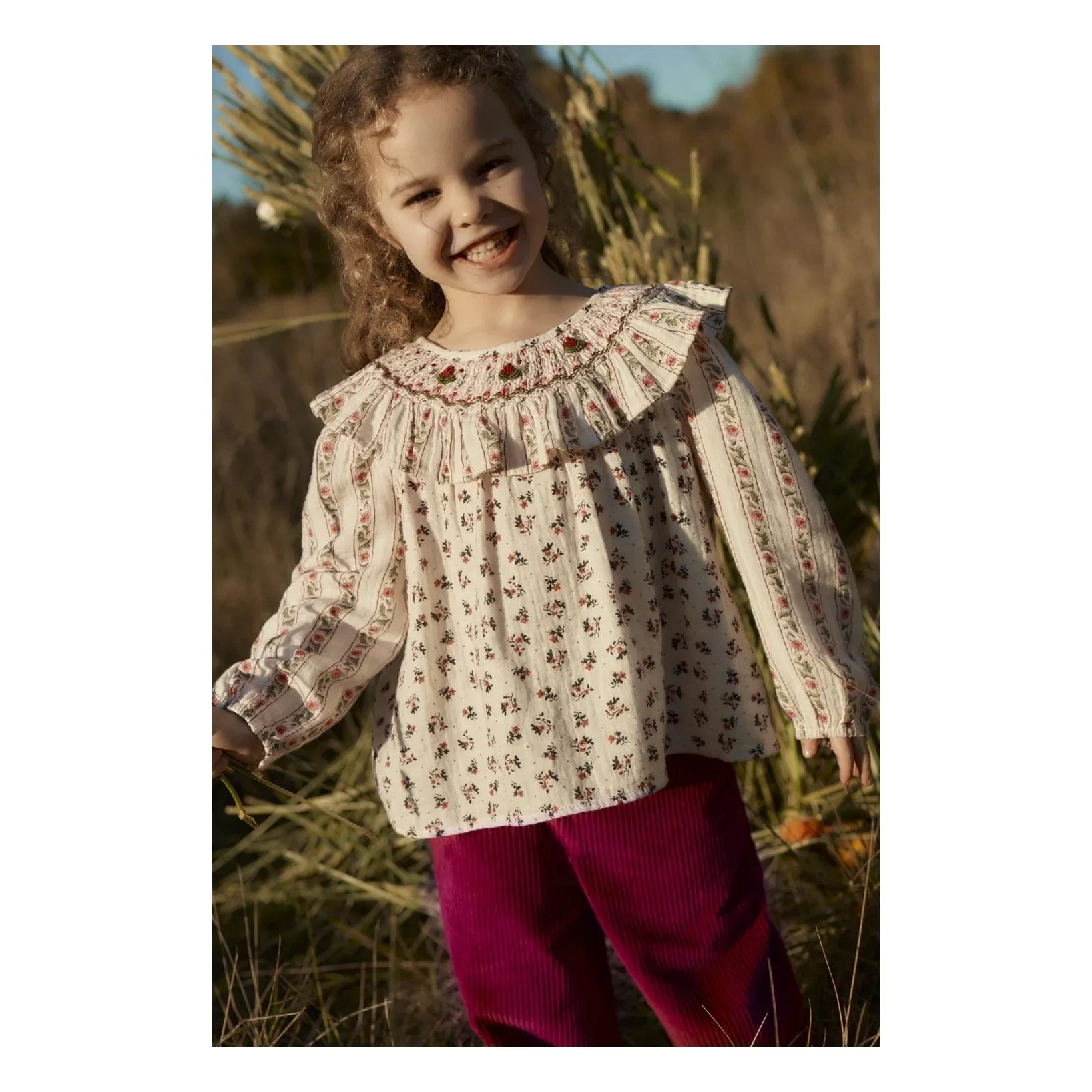 Louise Misha - Ilaria Bluse aus Bio-Baumwolle | Creme