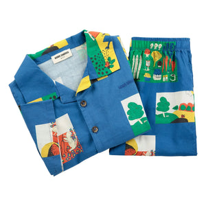 Bobo Choses - Pickles Bio-Baumwoll-Hemd und Shorts Set | Königsblau