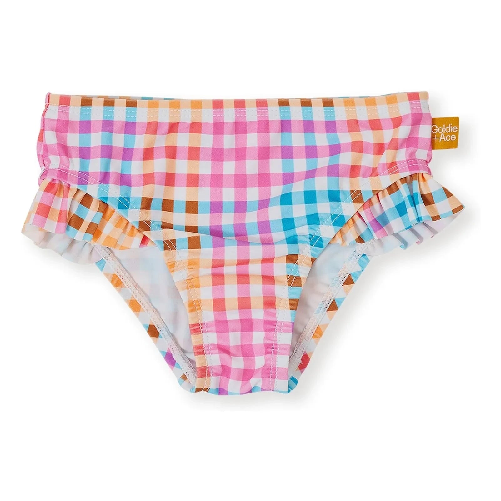 Goldie + Ace - Badehose mit Karos | Rosa