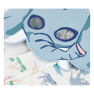 Petit Bateau - Organik pamuk Savane pijama şort ve maske seti | Beyaz