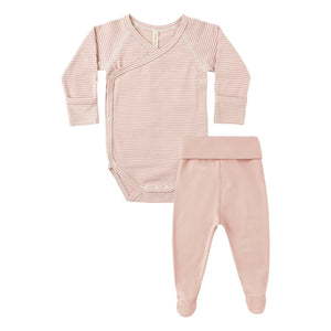Quincy Mae - Organic Cotton Body and Pants Set | Pink