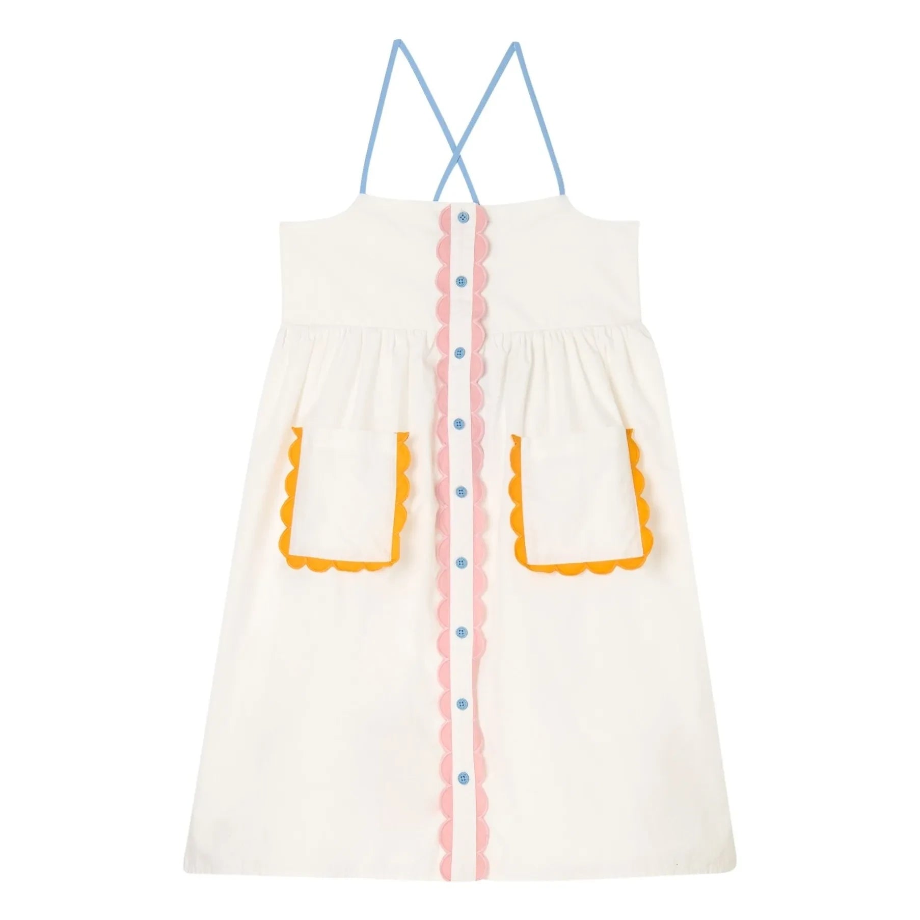 Stella McCartney Kids – Kontrastkleid | Weiß