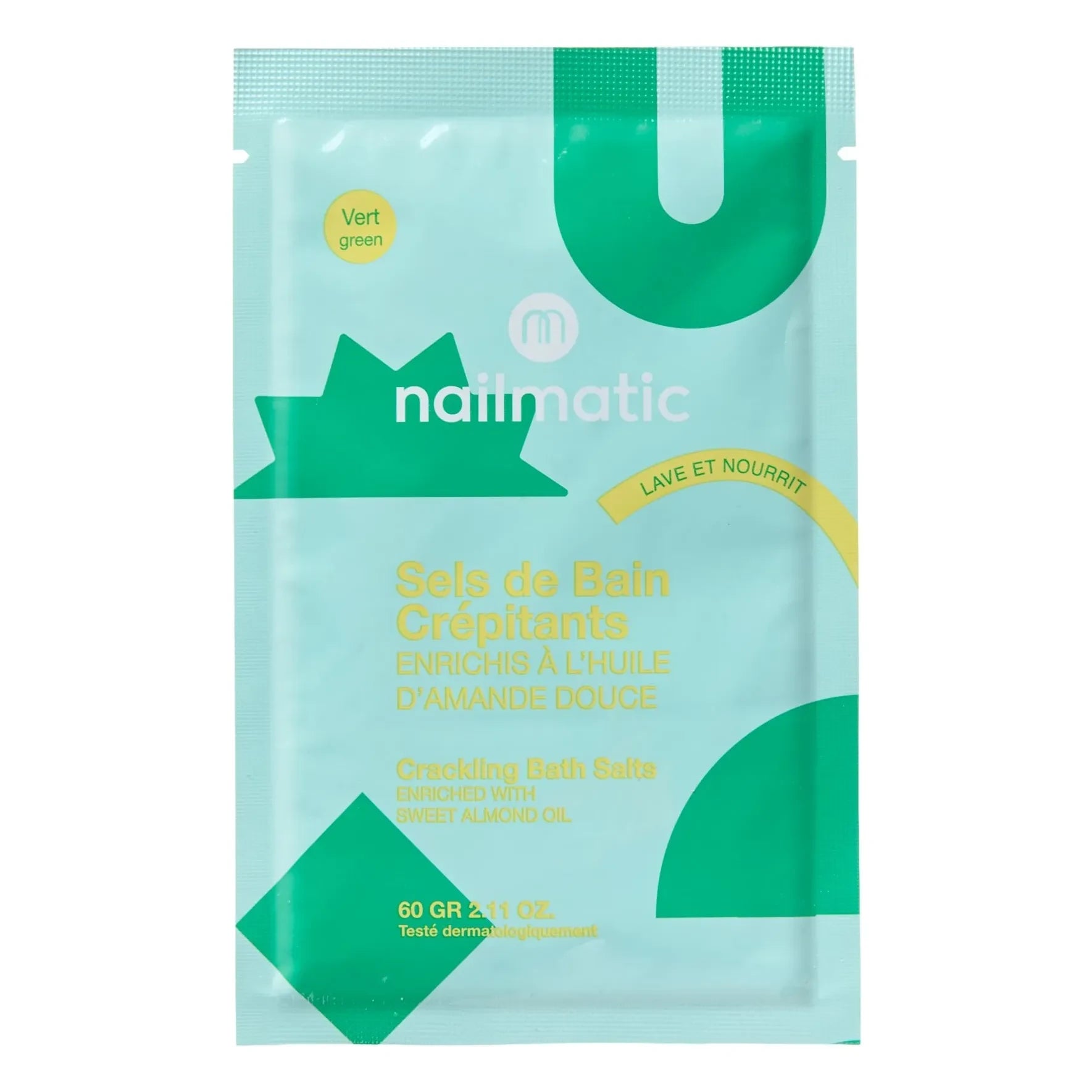 Nailmatic Kids - Renkli çıtırdayan banyo tuzları - 60 g | Yeşil