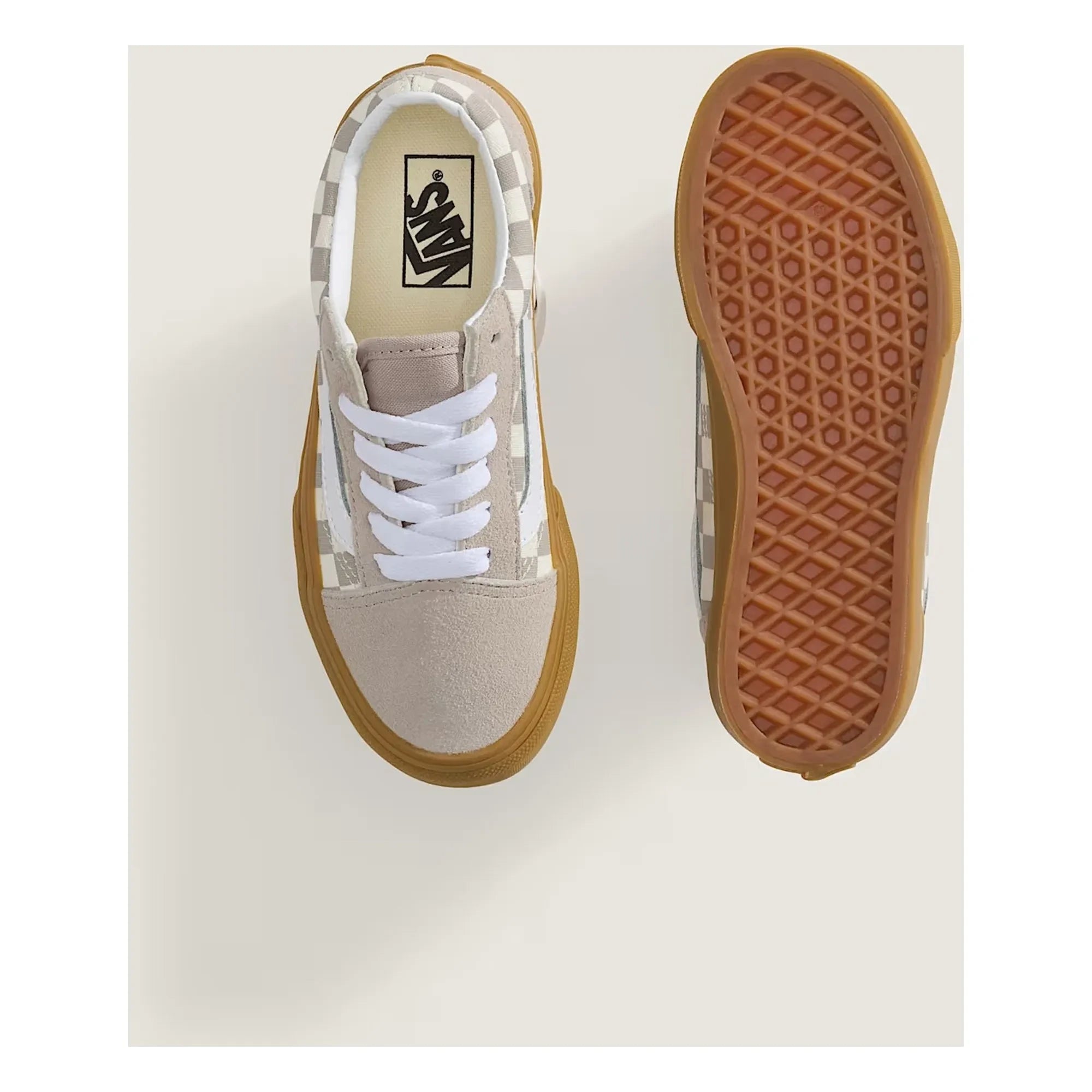 Vans - Sneakers Bağcıkları Old Skool Gum Check | Oatmeal