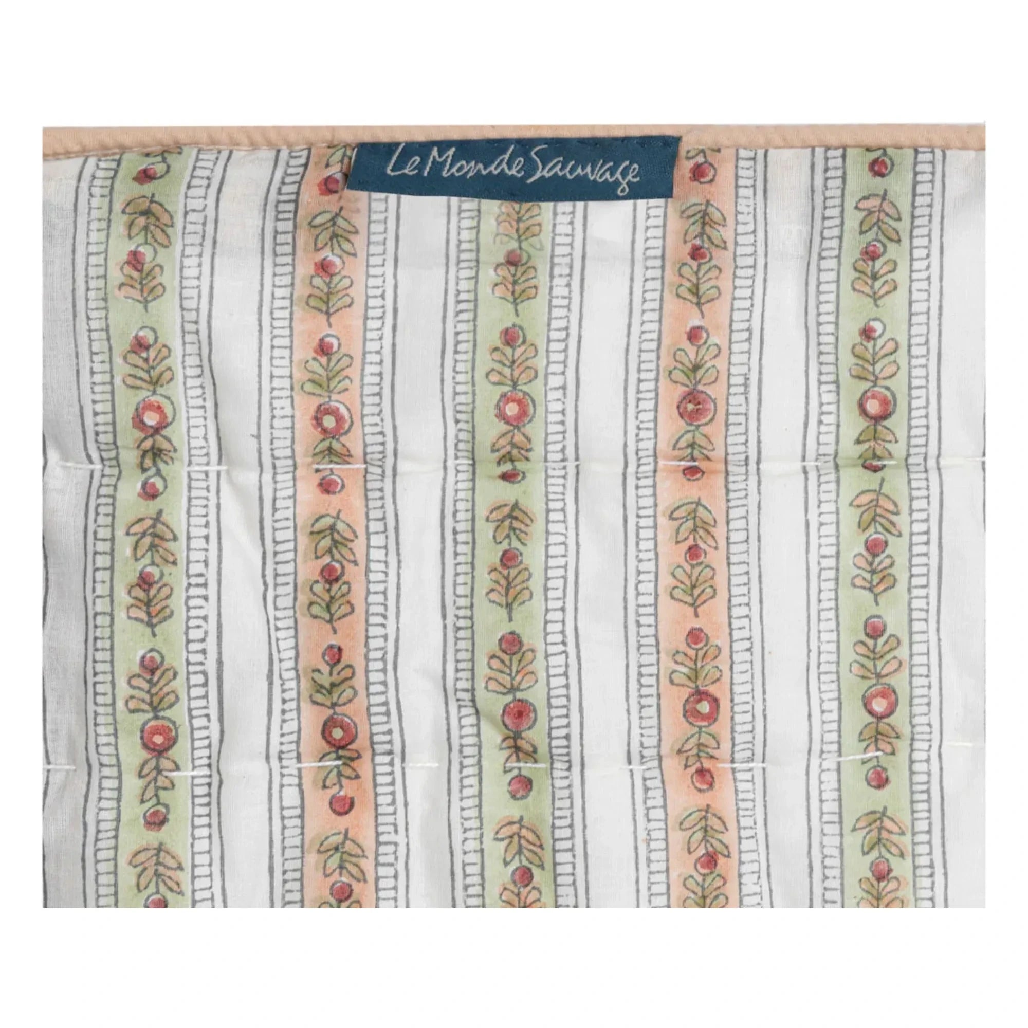 Le Monde Sauvage - Cosmique Lappi gesteppte Tagesdecke | Hellgrün