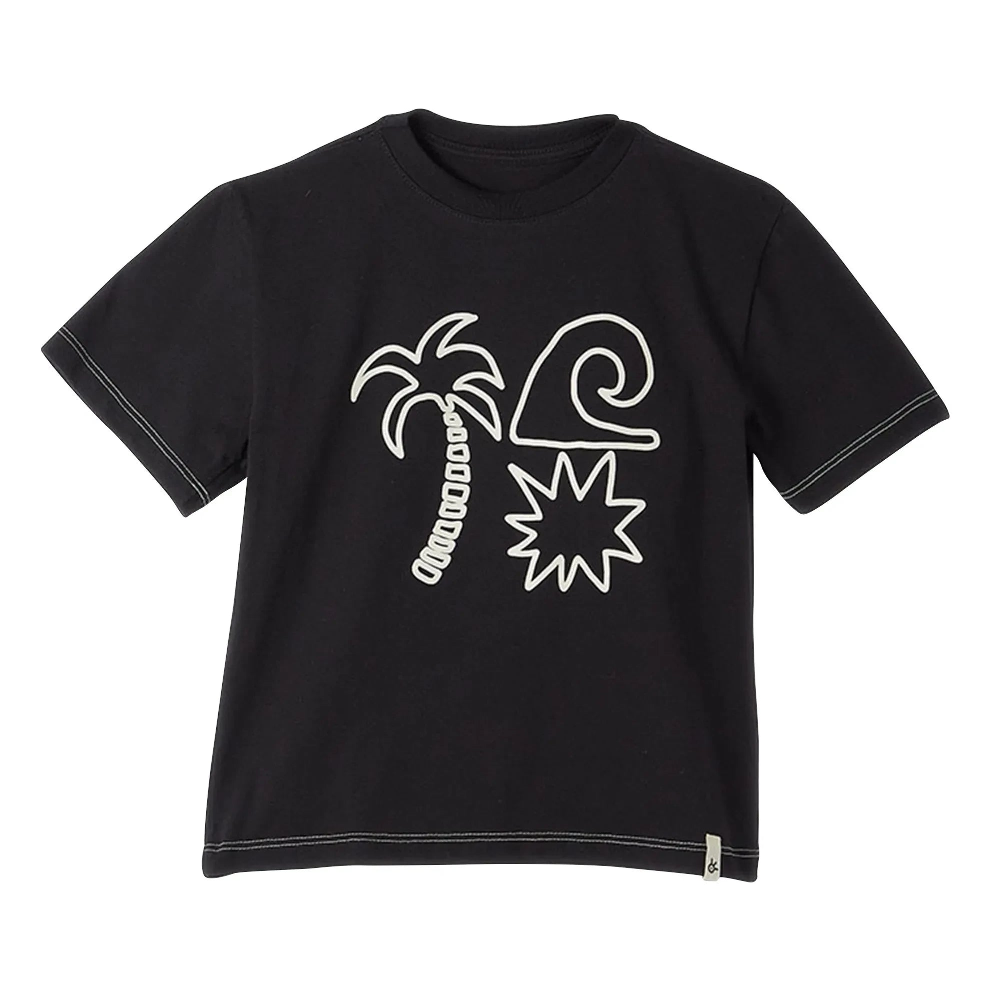 Fabula - Palm tree T-shirt | Siyah