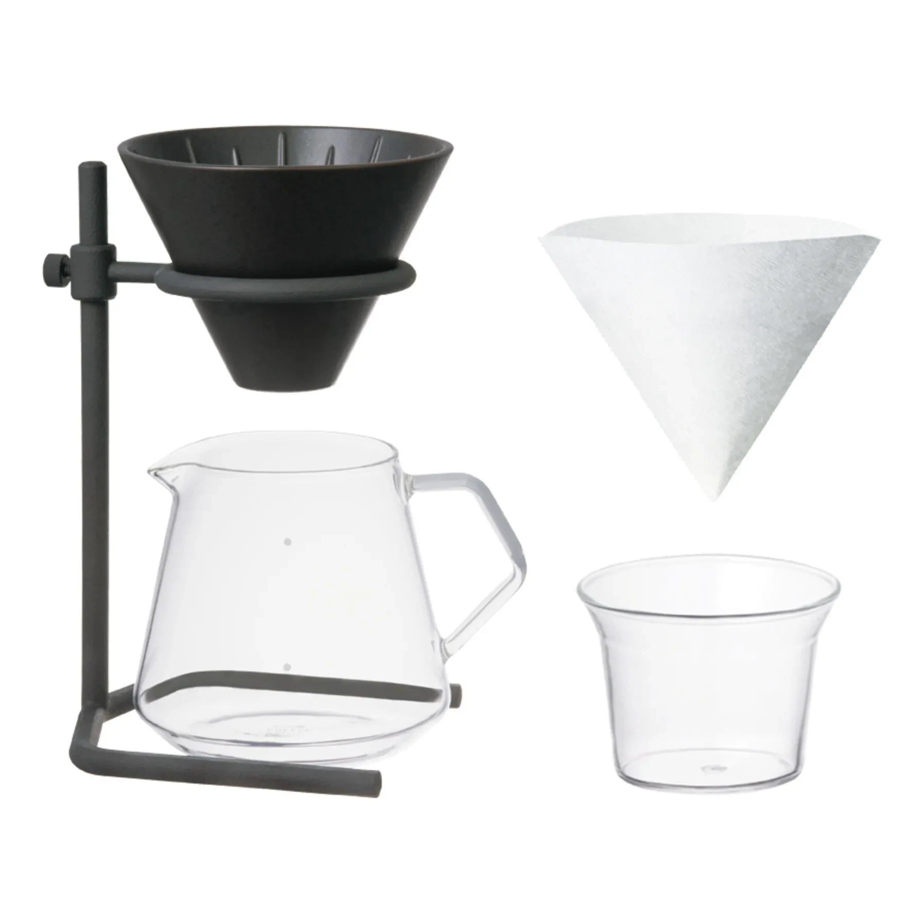 Kinto - Slow Coffee Becher-Set - 4 Tassen | Schwarz