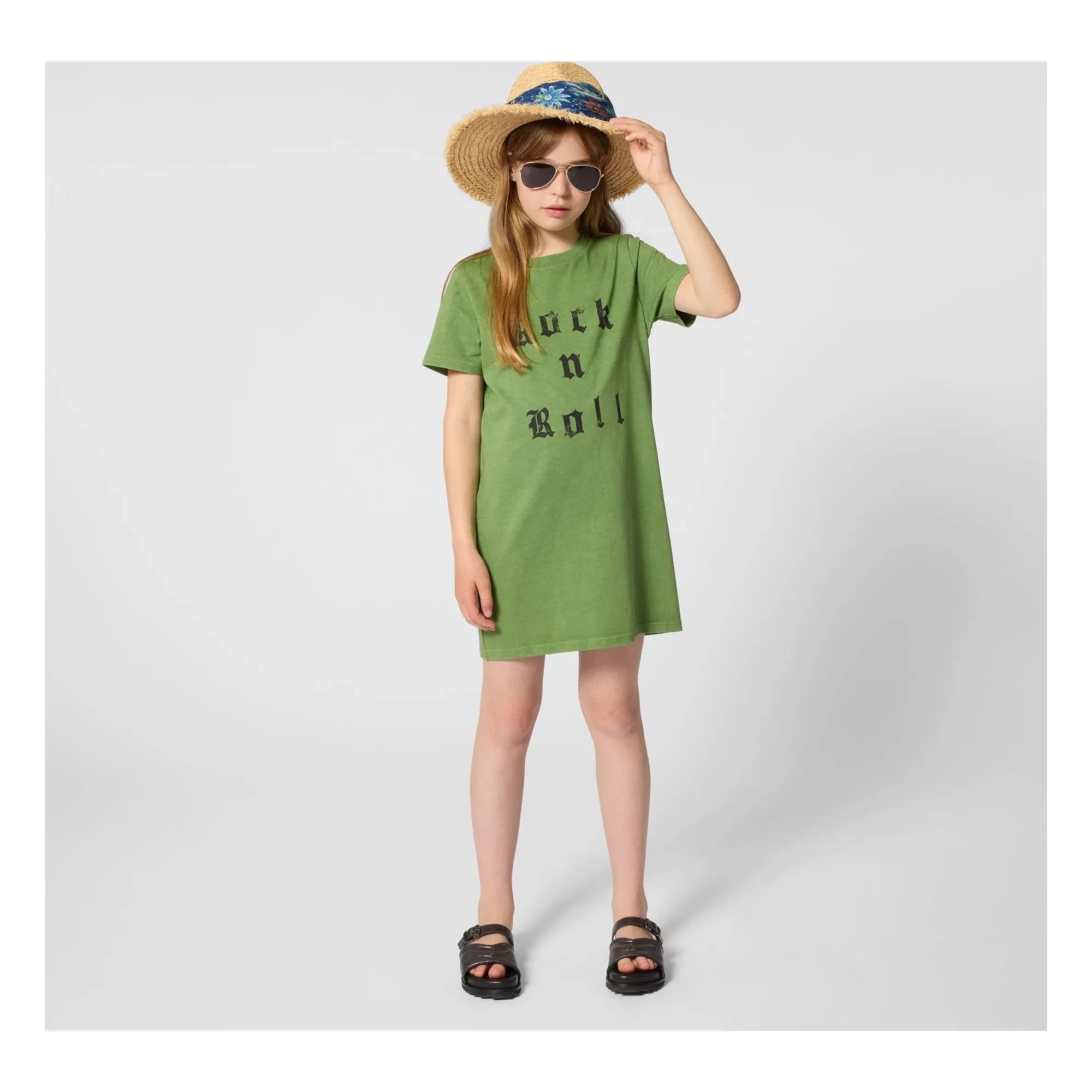Zadig & Voltaire – Rock N Roll T-Shirt Kleid | Grün