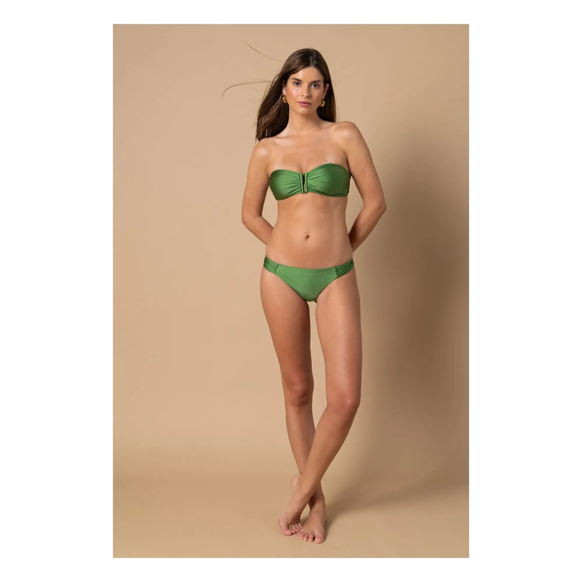 Alma Deia - Lena Tief geschnittener Bikini-Slip | Meadow Green