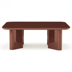 Gabrielle Paris - Thelma lacquered wood and glass coffee table | Cranberry