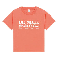 Sporty & Rich - Be Nice Tişört Geri dönüştürülmüş pamuk | Mercan