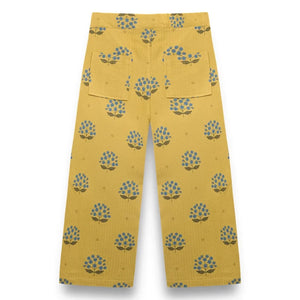 birinit - Arboleda Blumenhose aus Bio-Baumwolle | Gelb