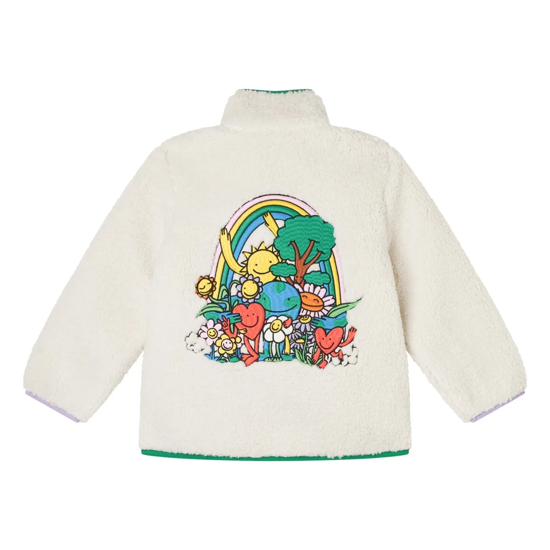 Stella McCartney Kids - Flower Sherpa Ceket | Ivory