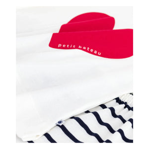 Petit Bateau - Bruneta Organik Pamuklu Pijama Şortu | Beyaz