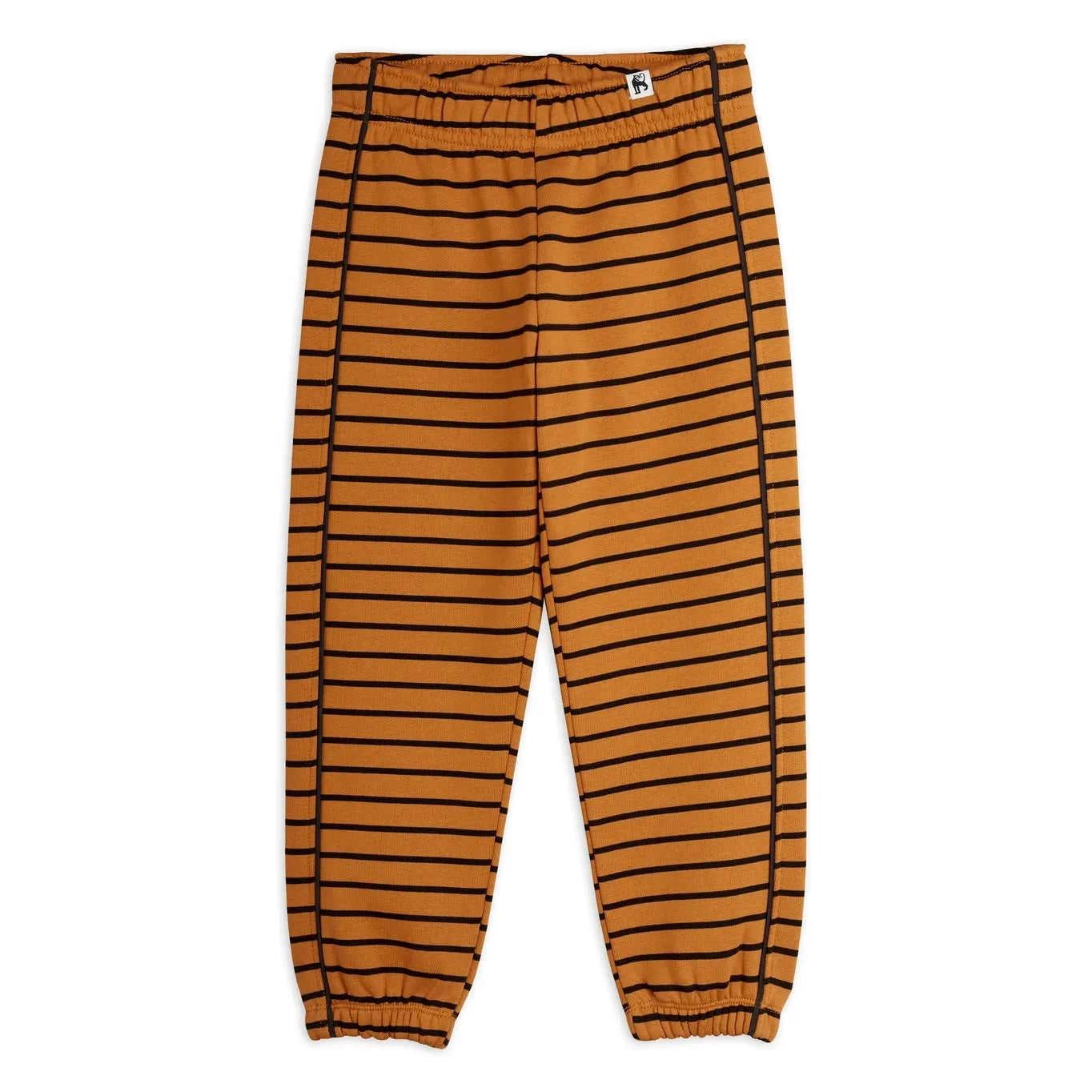Mini Rodini - Striped Organic Cotton Jogger | Brown