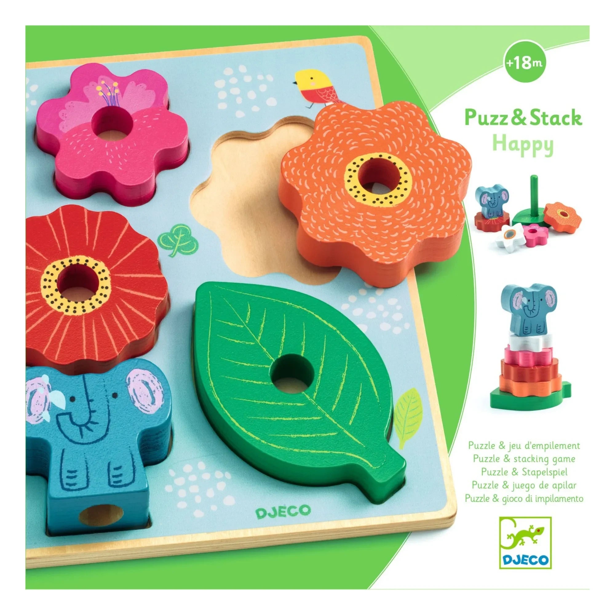 Djeco - Stapelpuzzle "Happy" 3D