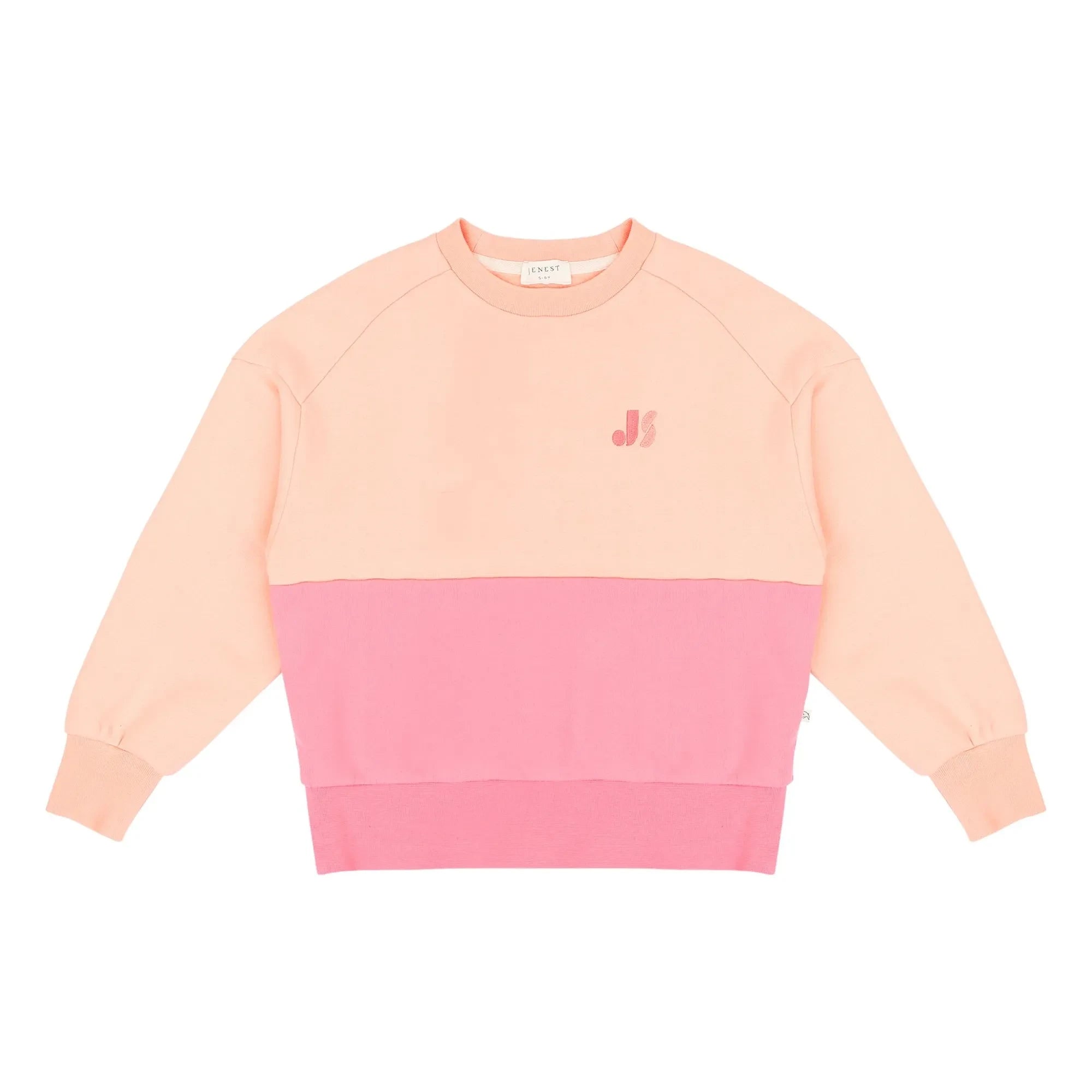 Jenest – Sweatshirt aus Bio-Baumwolle mit Farbblock | Pink