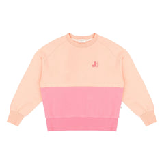 Jenest – Sweatshirt aus Bio-Baumwolle mit Farbblock | Pink