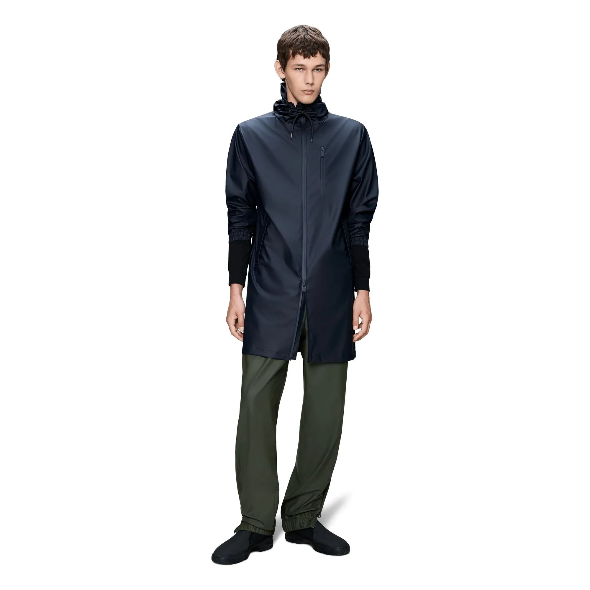 Rains - Storm Breaker W3 Langer Mantel | Marineblau