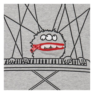 Stella McCartney Kids – Klavier-T-Shirt aus Bio-Baumwolle | Grau