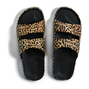 Freedom Moses - Fierce Leopard sandals | Black