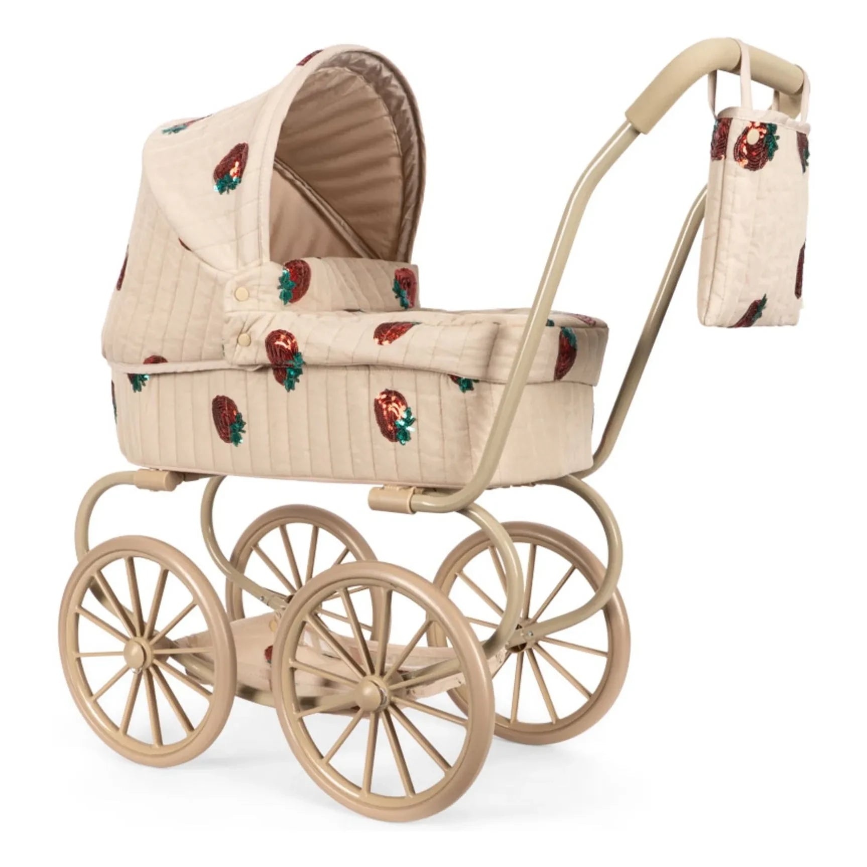 Konges Sløjd - Minnie Strawberry Bebek Arabası | Bej